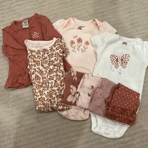 Adorable flower and butterfly baby girl multipack